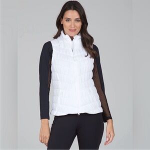Ibkul Womens  Quilted Vest, White